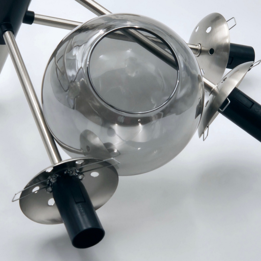 Suspension-barre ROLLO 8xE14/5W/230V chrome mat/fumé