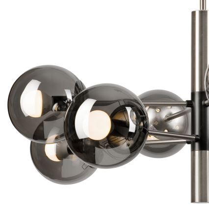 Suspension-barre ROLLO 8xE14/5W/230V chrome mat/fumé