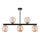 Suspension-barre TUKANE 5xE14/10W/230V noir/doré
