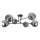 Suspension-barre VASCO 6xE27/60W/230V noir/fumé noir