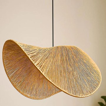 Suspension BOHO sur câble 1xE27/40W/230V en raphia