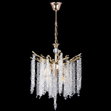 Suspension chaîne 5xE14/60W/230V d. 50 cm doré