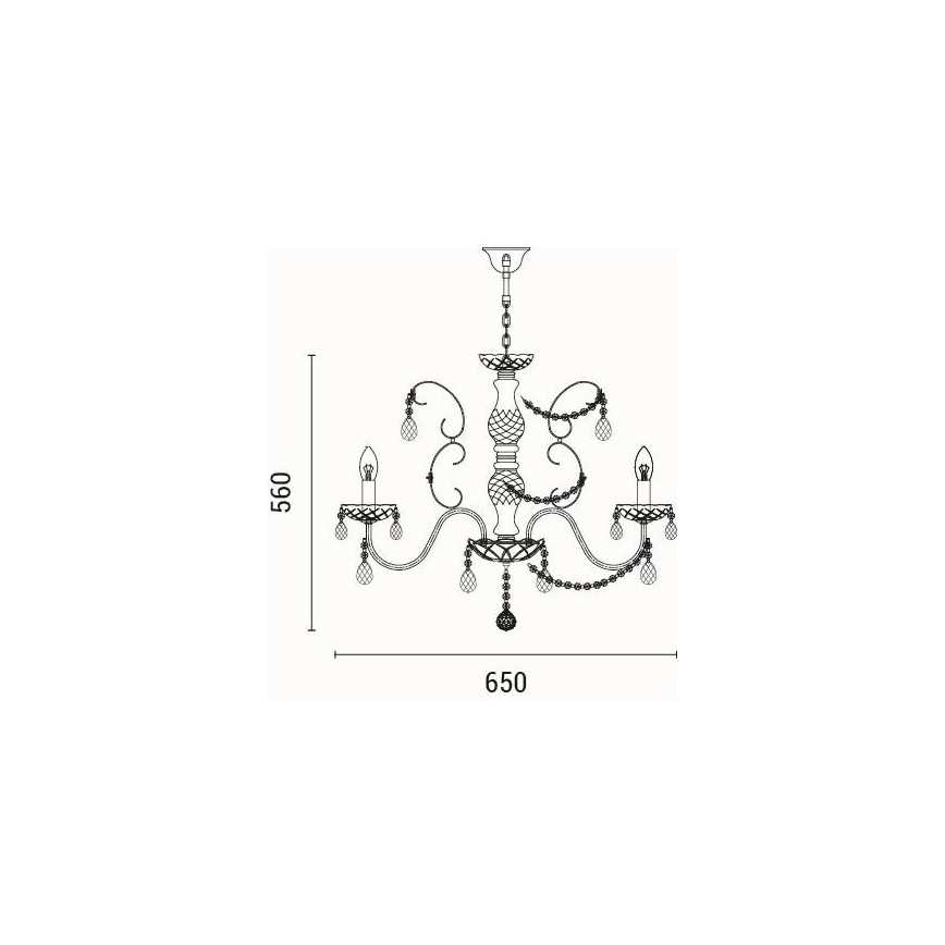 Suspension chaîne 6xE14/15W/230V