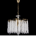 Suspension chaîne 6xE14/60W/230V d. 46 cm doré