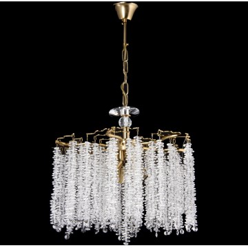 Suspension chaîne 6xE14/60W/230V d. 46 cm doré