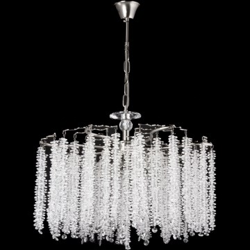 Suspension chaîne 7xE14/60W/230V d. 54 cm chrome brillant