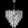 Suspension chaîne 7xE27/60W/230V + 4xLED/6W d. 40 cm chrome brillant