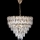 Suspension chaîne 9xE27/60W/230V + 6xLED/6W d. 50 cm doré
