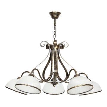 Suspension chaîne ANTICA 5xE27/60W/230V