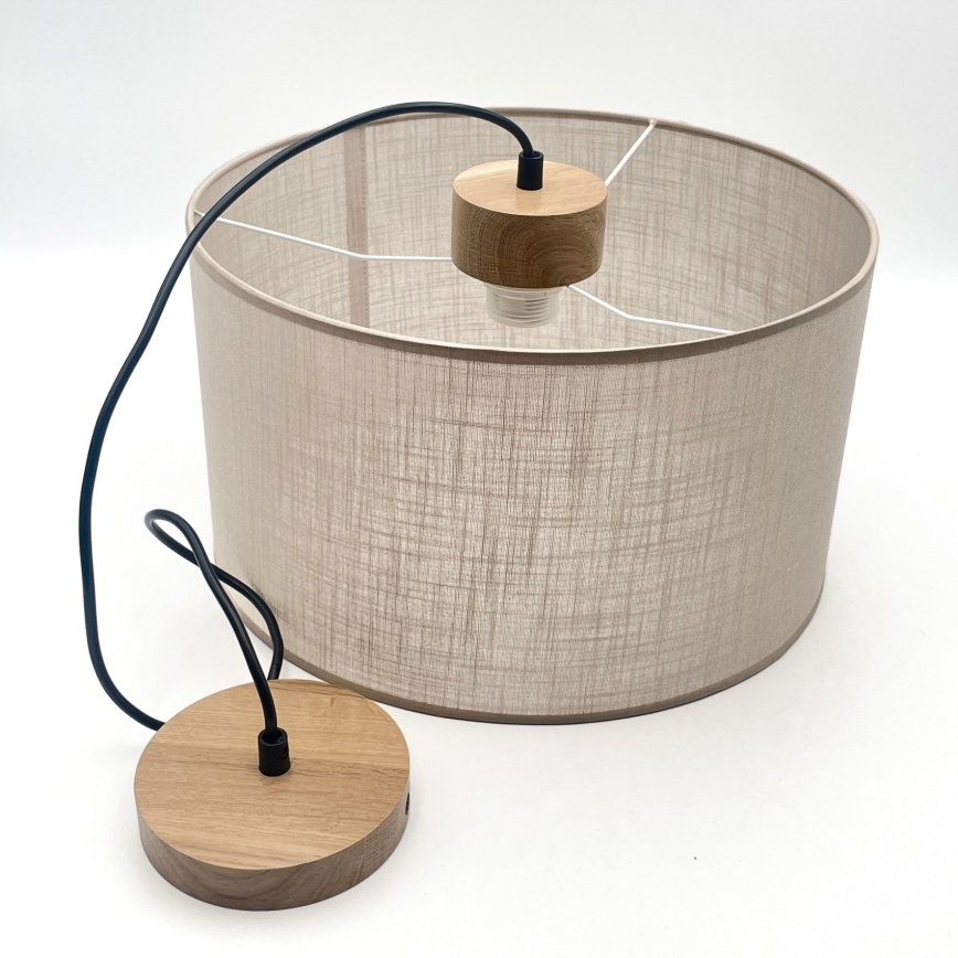 Suspension chaîne ANTONIO 1xE27/60W/230V chêne