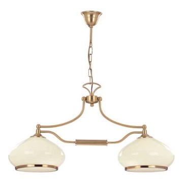 Suspension chaîne ASTORIA 2xE27/15W/230V doré