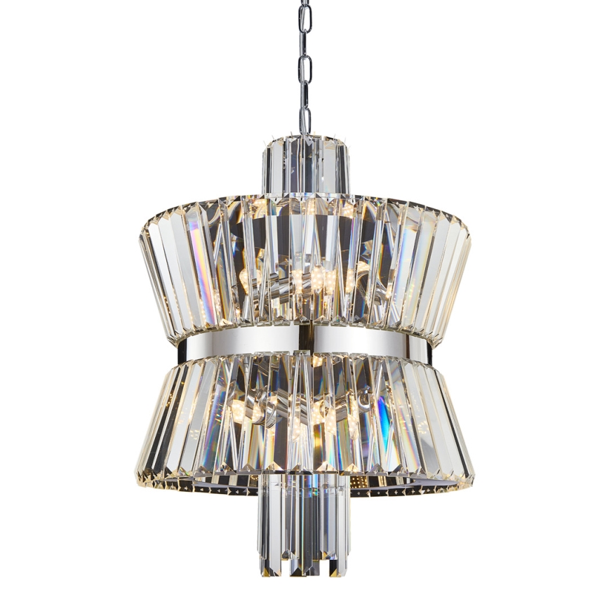 Suspension chaîne AURELIA 8xE14/40W/230V chrome mat