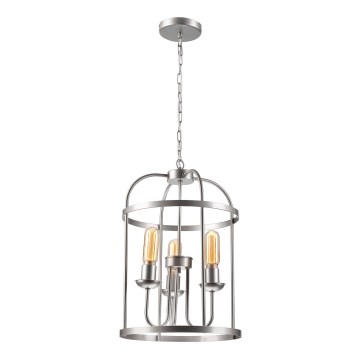 Suspension chaîne CONSTANTINE 3xE27/60W/230V chrome mat