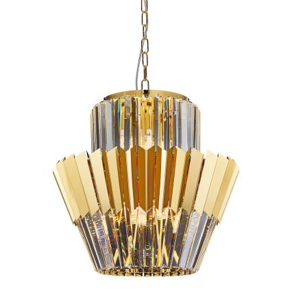 Suspension chaîne DONNA 9xE14/40W/230V d. 45 cm doré