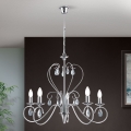 Suspension chaîne en cristal ALESSIA 5xE14/40W/230V chrome brillant