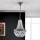 Suspension chaîne en cristal ARILA 1xE27/60W/230V d. 25,5 cm marron/patine