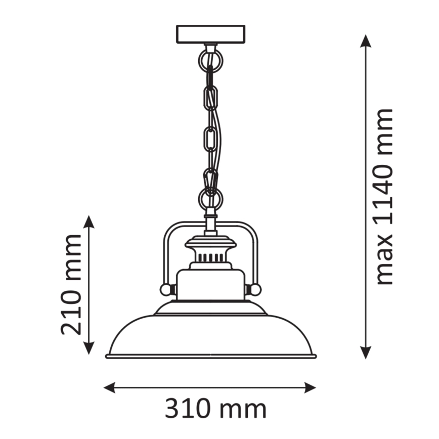 Suspension chaîne ICELAND 1xE27/20W/230V