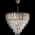 Suspension chaîne LED 9xE27/60W/230V + 6xLED/6W d. 50 cm doré