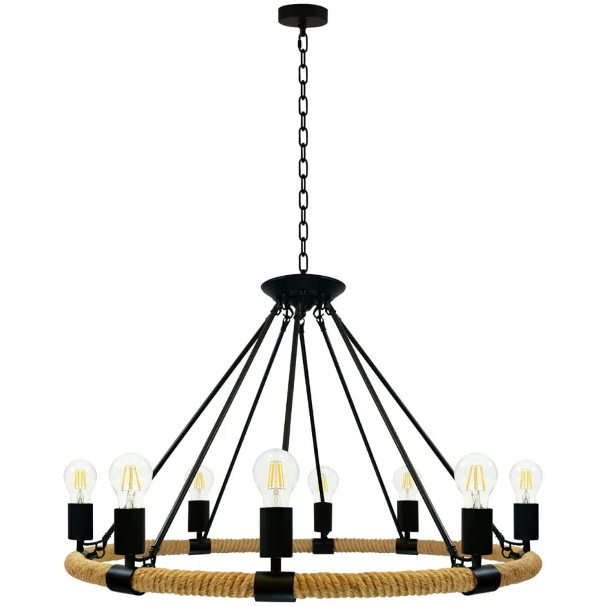 Suspension chaîne LED ROPE ARTHUR 8xE27/6W/230V