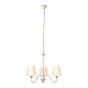 Suspension chaîne MALBO 3xE27/15W/230V beige