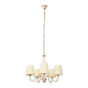 Suspension chaîne MALBO 5xE27/15W/230V beige