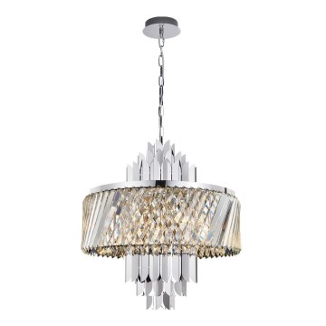 Suspension chaîne MARGOT 9xE14/40W/230V chrome mat