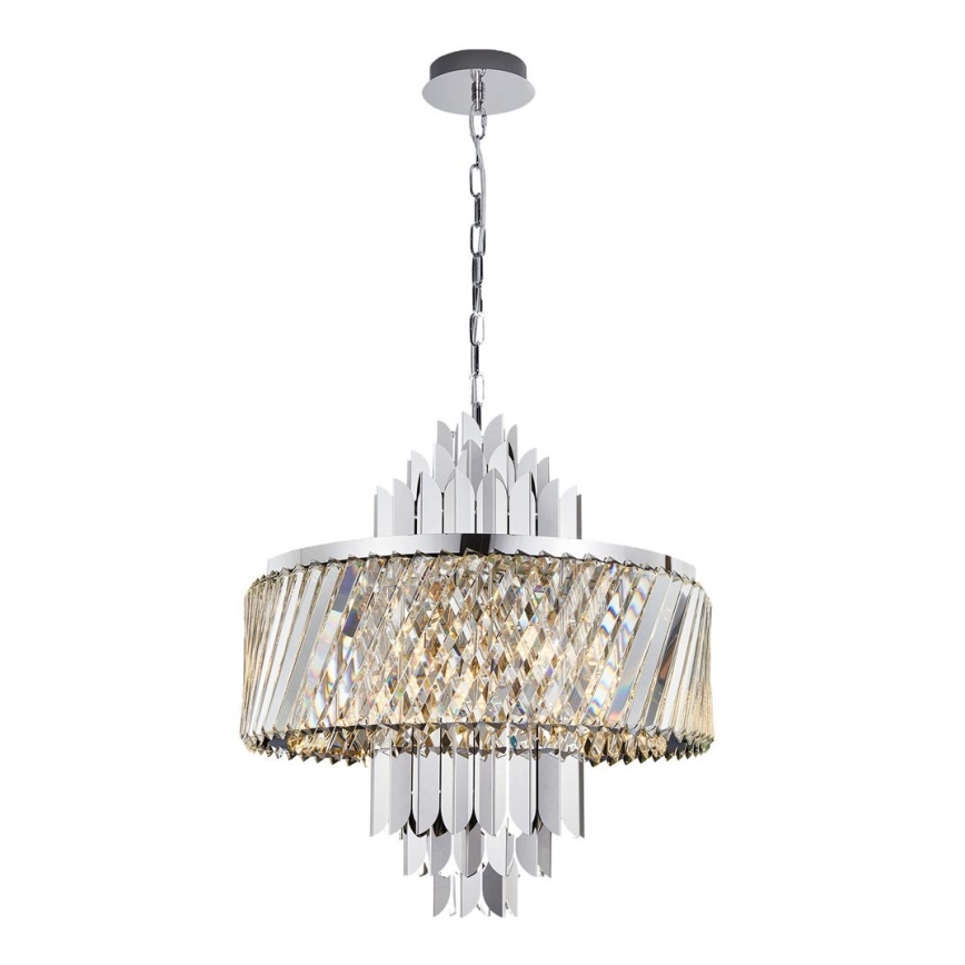 Suspension chaîne MARGOT 9xE14/40W/230V chrome mat