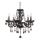 Suspension chaîne MARIE 5xE14/40W/230V noir
