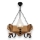 Suspension chaîne QUEEN 3xE14/40W/230V hêtre