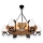 Suspension chaîne QUEEN 6xE14/40W/230V hêtre