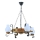 Suspension chaîne TIMONA 4xE14/40W/230V hêtre