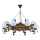 Suspension chaîne TIMONA 8xE14/40W/230V hêtre - FSC certifié
