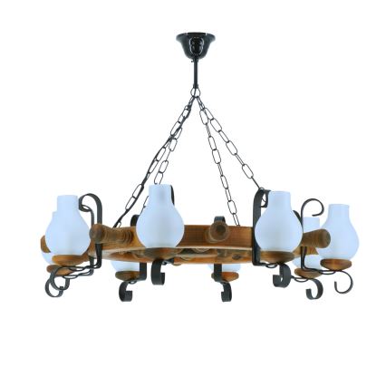 Suspension chaîne TIMONA 8xE14/40W/230V hêtre - FSC certifié