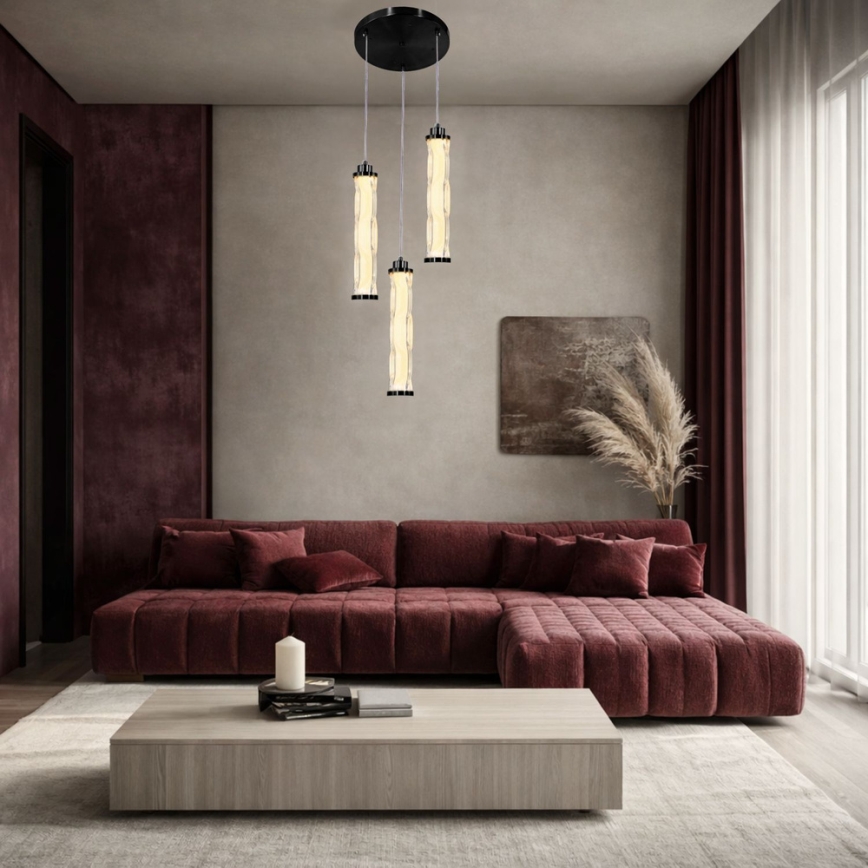 Suspension CORTE sur câble LED/25W/230V, noire