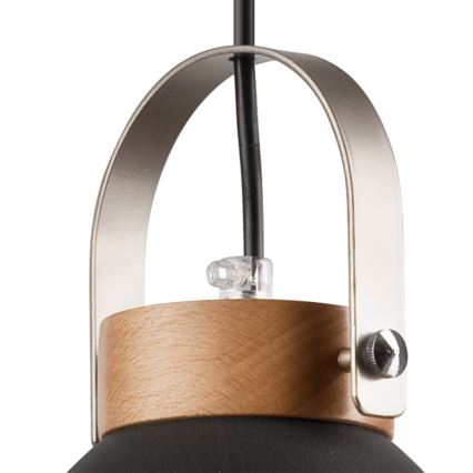 Suspension sur câble DANIELLE 2xE27/60W/230V hêtre