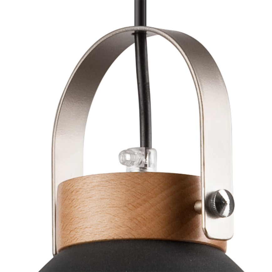 Suspension sur câble DANIELLE 2xE27/60W/230V hêtre