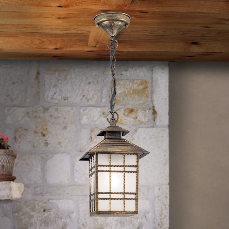 Suspension d'extérieur KIKO 1xE27/11W/230V IP44 bronze/patine