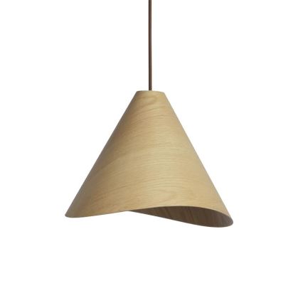 Suspension en bois sur câble 1xE27/60W/230V Ø 33 cm massif/chêne/hévéa
