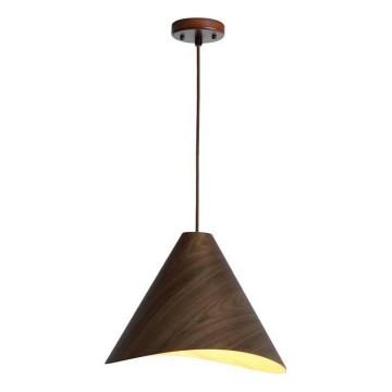 Suspension en bois sur câble 1xE27/60W/230V Ø 33 cm massif / noyer / hévéa