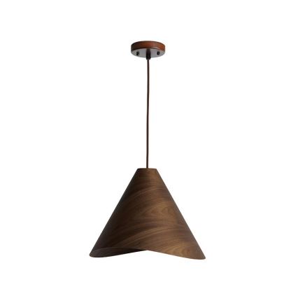 Suspension en bois sur câble 1xE27/60W/230V Ø 33 cm massif / noyer / hévéa