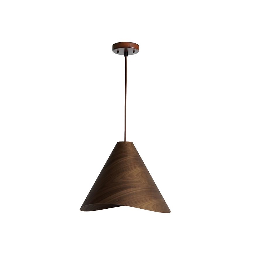 Suspension en bois sur câble 1xE27/60W/230V Ø 33 cm massif / noyer / hévéa
