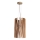 Suspension en bois sur câble, 1xE27/60W/230V, Ø 38 cm, bois massif / frêne / hévéa