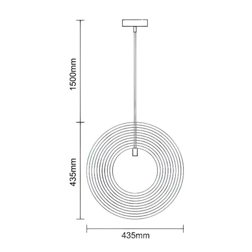 Suspension en bois sur cordon 1xE27/60W/230V Ø 43,5 cm massif/placage/hévéa