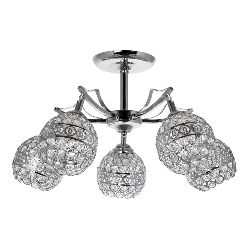 Suspension en cristal 5xE27/60W/230V