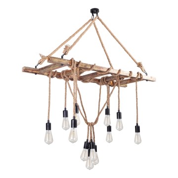 Suspension EREBOS 12xE27/40W/230V marron