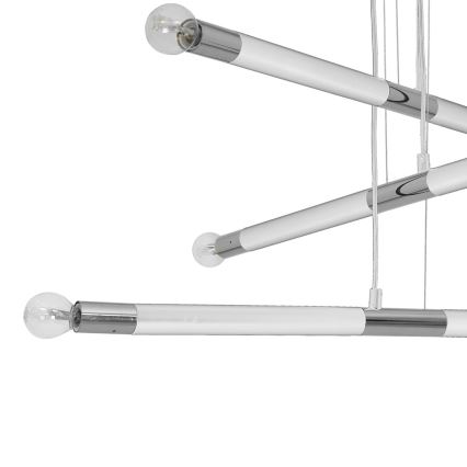 Suspension fil BASTONE BLANC 6xE14 / 40W / 230V