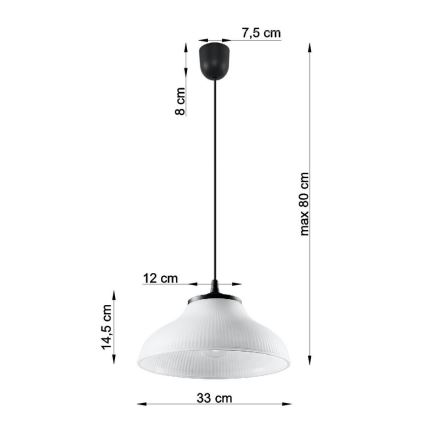 Suspension fil CORONA 1xE27/60W/230V