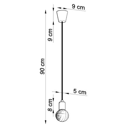 Suspension fil DIEGO 1xE27/60W/230V