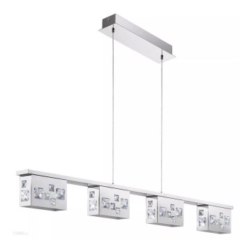 Suspension fil en cristal TRESANA 4xLED/5,8W/230V