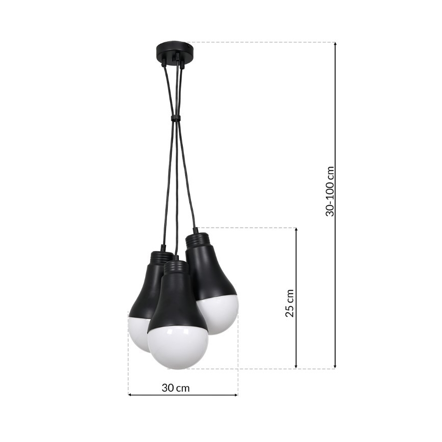 Suspension fil HELIOS 3xE14 / 40W / 230V